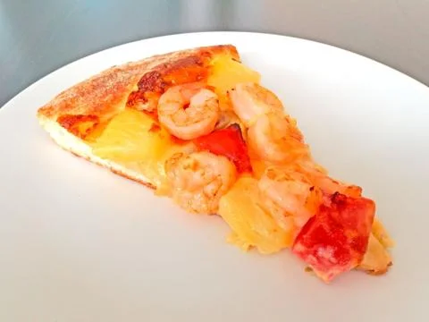 Cut off slice pizza Stock Photos