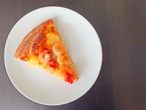 Cut off slice pizza Stock Photos