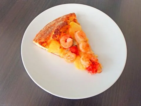 Cut off slice pizza Stock Photos