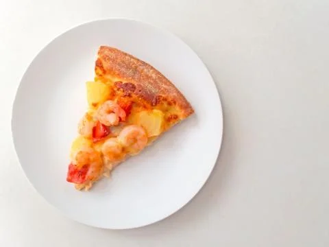 Cut off slice pizza Stock Photos