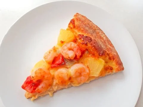 Cut off slice pizza Stock Photos