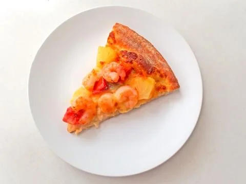 Cut off slice pizza Stock Photos