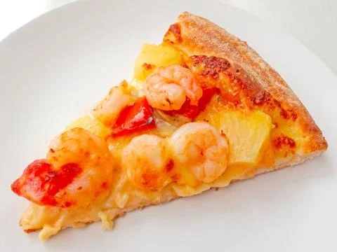 Cut off slice pizza Stock Photos