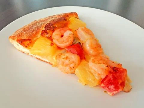 Cut off slice pizza Stock Photos