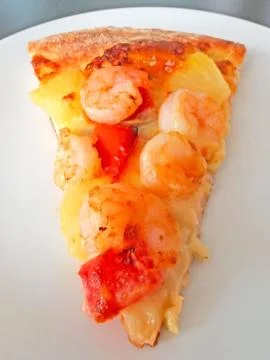 Cut off slice pizza Stock Photos