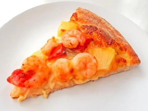 Cut off slice pizza Stock Photos