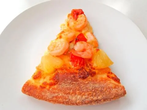 Cut off slice pizza Stock Photos