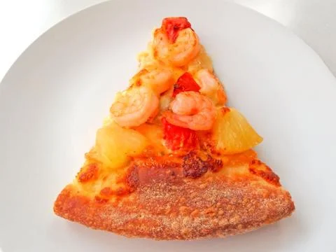 Cut off slice pizza Stock Photos