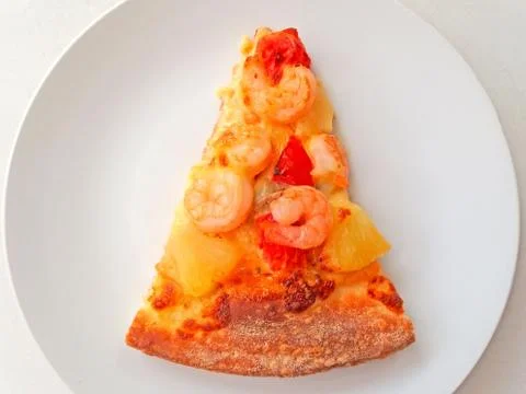 Cut off slice pizza Stock Photos