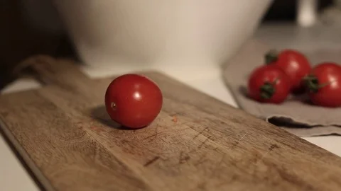 Cut some tomato Stock Footage 72228453