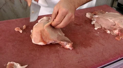 Cut steaks at the butcher Stock Footage 8606612