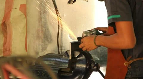 Cut steel Stock Footage 20626498