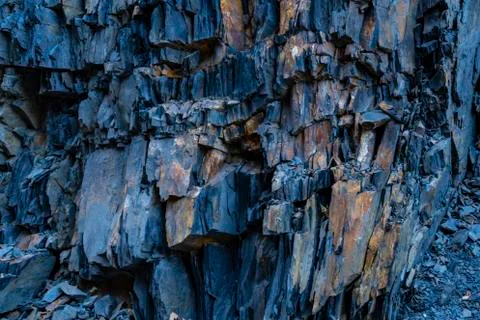 Cut stone structure in the mountains Stock Photos