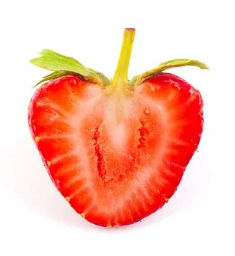 Cut strawberrie Stock Photos