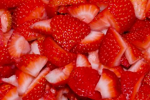 Cut Strawberries Foto stock