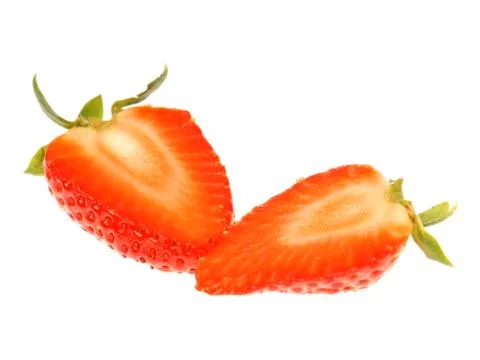 Cut strawberry Stock Photos