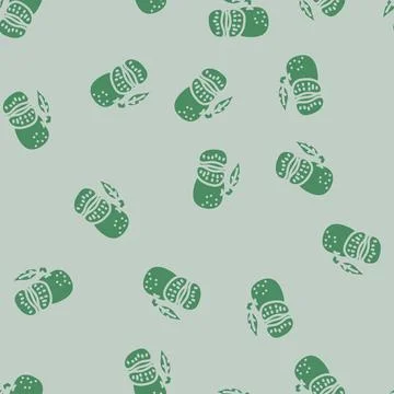 Cut tangerine leaf glyph vector seamless pattern イラスト素材