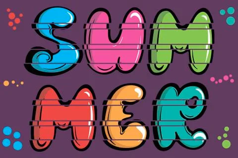 The cut text summer Stock Illustration
