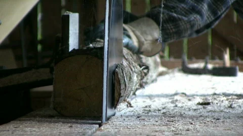 Cut timber to board Video stock 420017