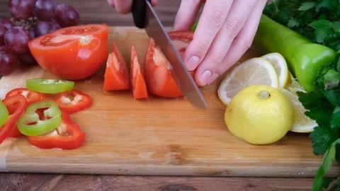 Cut tomato Stock Footage 231573790