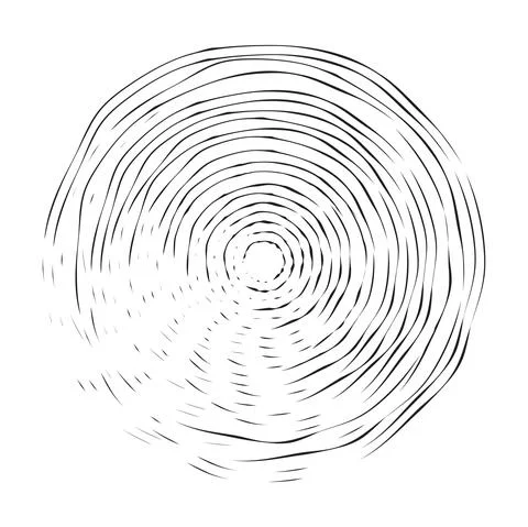 Cut tree rings isolated on background. Vector. イラスト素材
