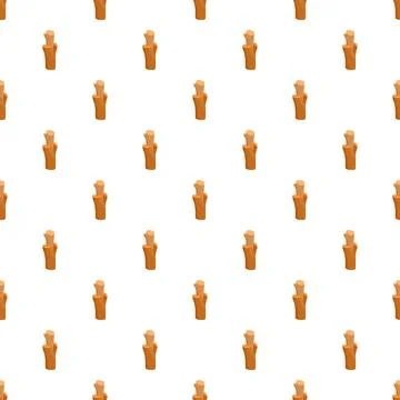 Cut tree stump pattern on white background Illustrazione stock