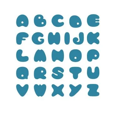 Cut vector alphabet. Silhouettes of letters Stock Illustration