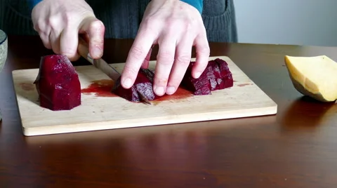 Cut vegetables beetroot Video stock 59726658
