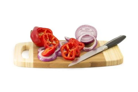 Cut vegetables on the board Stock Photos