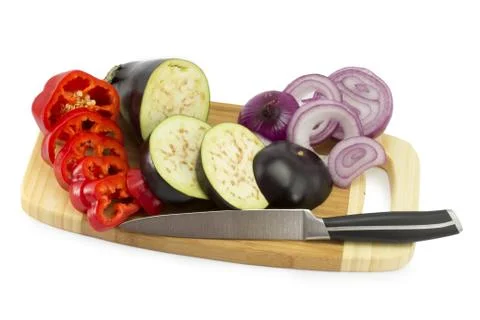 Cut vegetables on the board Stock Photos