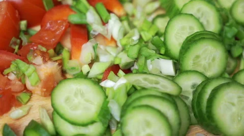 Cut vegetables Stock Footage 47990094