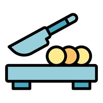 Cut vegetables icon vector flat Stock Illustration