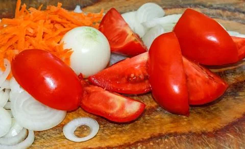 Cut vegetables Stock Photos