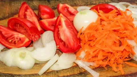 Cut vegetables Stock Photos