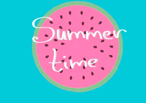 Cut a watermelon piece on a light background Stock Illustration