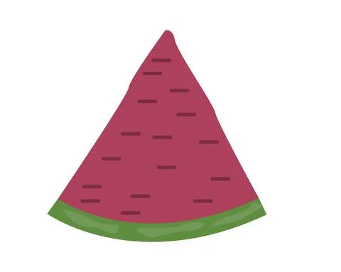 Cut watermelon vector abstract design Illustrazione stock