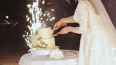 Cut the wedding The bride and Stock Video Pond5
