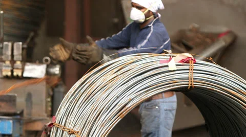 Cut Wire Rods Stock Footage 33850448