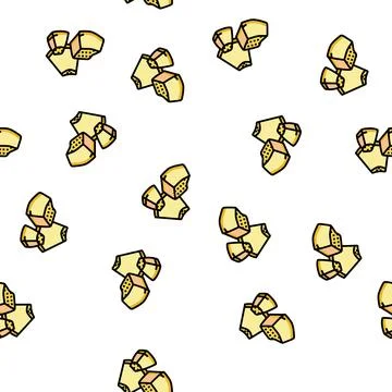 Cut yellow ripe melon vector seamless pattern Illustrazione stock