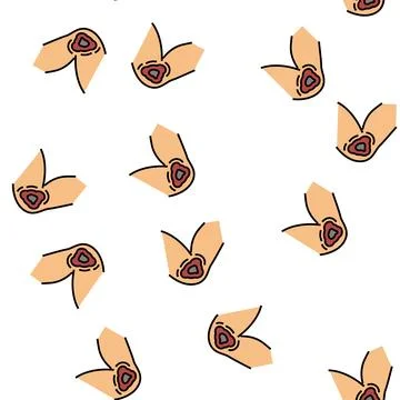 Cutaneous mucormycosis vector seamless pattern 스톡 일러스트