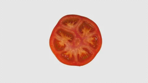 Cutaway tomato (alpha channel) Video stock 242425869