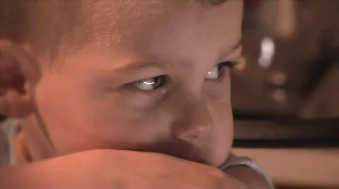 Cute 2 year old boy quick laugh 1 full release HD Stock Footage 345690