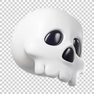 Cute 3D cartoon Skull Stock Illustration