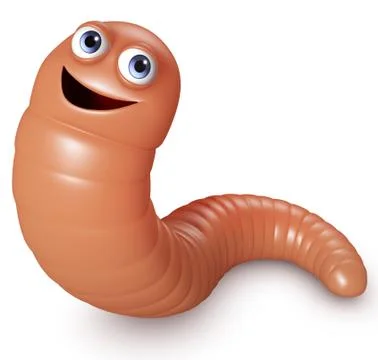 Cute 3d cartoon wonm 스톡 일러스트
