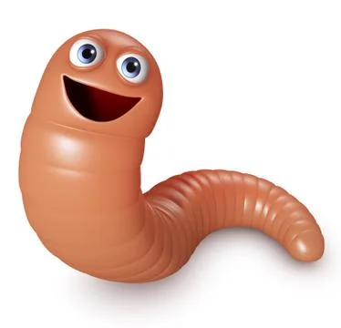 Cute 3d cartoon wonm 스톡 일러스트
