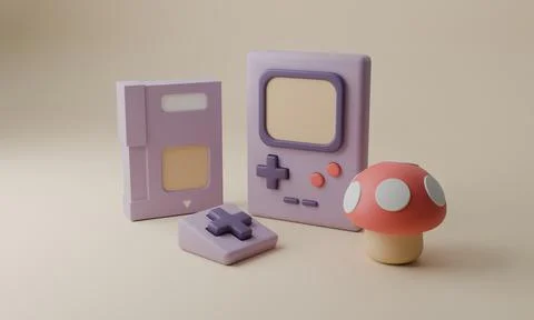 Cute 3D Gaming Device Stock Illustration