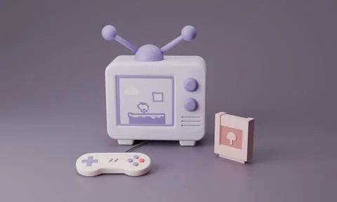 Cute 3D Gaming Device Stock Illustration