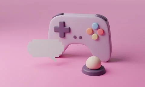 Cute 3D Gaming Device Stock Illustration