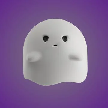 Cute 3d ghost Stock Illustration
