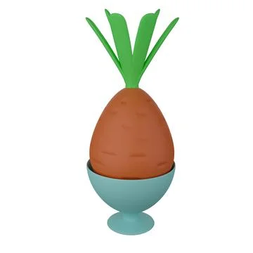 Cute 3d render egg - vegetable in a stand Stock Illustration
